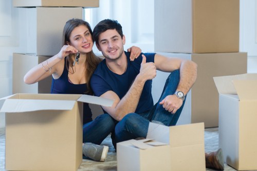 Commercial moving team planning an office relocation in Wimbledon