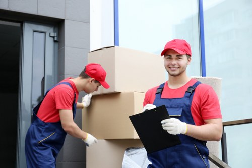 Household furniture and boxes prepared for a cubic-yard estimate