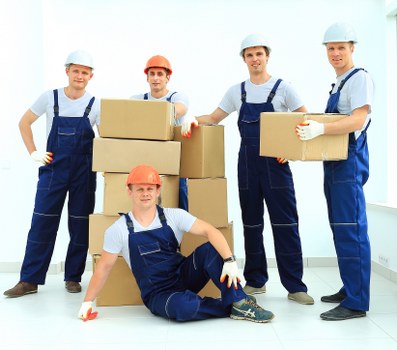 Packed boxes and essentials organized for student removals in Wimbledon