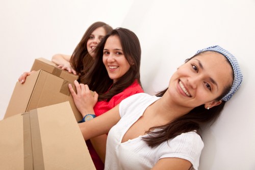 A customer service team resolving a moving issue
