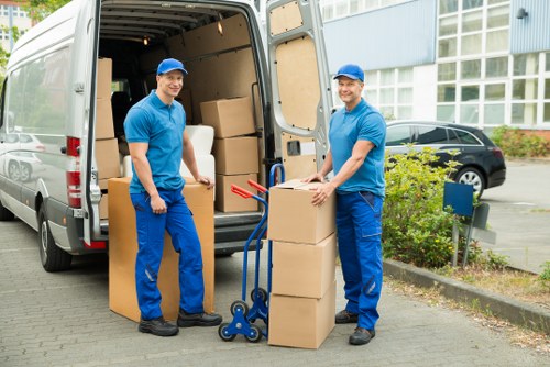 A professional moving crew supporting customers in Wimbledon