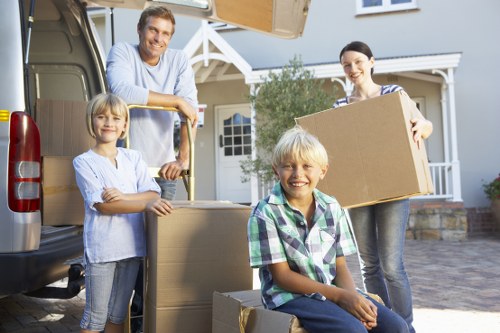 Charity donation items prepared for reuse after a house move