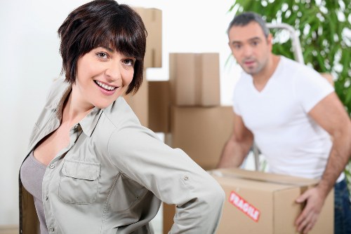Careful handling of office equipment during a Wimbledon removal